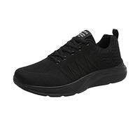 Zapatillas Hombre Zapatillas Deportivas Hombre Verano Nuevo Patrón Transpirables Cómodas Antideslizantes Uso Todo El Año (Black, 43)