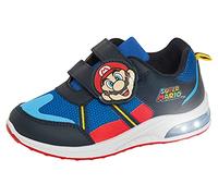 Zapatillas iluminadas Super Mario Brothers para niños Nintendo con luces intermitentes deportivas, Blue, 32 EU