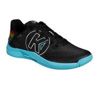 Kempa Attack Two 2.0 Square Zapatillas de Deporte, Zapatillas de Balonmano, Zapatillas de Fitness, Zapatillas para Correr Deportes Mesh Negro/Arco Iris - Tamaño 44.5 EU (10 UK)
