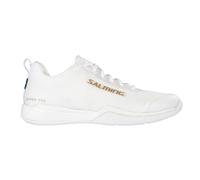 Salming Viper Pro - Zapatos bajos de squash para hombre (blanco/dorado y amarillo/negro disponible) (sin marcas) (pickleball interior, raquetbol, pádel), Blanco/Dorado, 44.5 EU