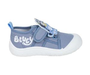 Zapatillas Infantiles de Bluey - Color Azul - Talla 27 - Cierre con Cordones - Zapatillas Deportivas de Loneta con Suela TPR - Tirador Trasero - Producto Original Diseñado en España