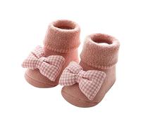 Zapatillas infantiles para niña - Zapatos descalzos para bebé, zapatos divertidos, zapatos térmicos, zapatos de calcetines, zapatos de forro polar, zapatos para aprender a andar, zapatos de punto