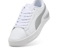 PUMA Zapatillas Jada Classic Aqua Metallics Mujer 39, White Peaceful Blue Silver Metallic