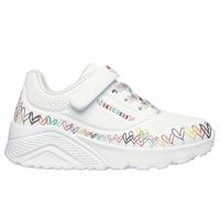 Zapatillas JGoldcrown: Uno Lite - Heart Craze Niña Talla 31. Color Blanco