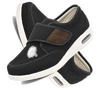 Zapatillas Juanetes Mujer Calzado Diabeticos Hombre Zapato Juanete Zapatillas Mujer Ancho Especial Calzado para Fascitis Plantar Zapatos Osteoartritis Pies Anchos,Negro,44.5EU