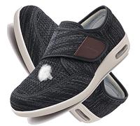 Zapatillas Juanetes Mujer Calzado Diabeticos Hombre Zapato Juanete Zapatillas Mujer Ancho Especial Calzado para Fascitis Plantar Zapatos Osteoartritis Pies Anchos,Black Gray,45EU