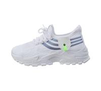 Zapatillas ligeras blancas para danza latina, suela suave, hebilla de diamantes de imitación, para salón de baile, práctica, zapatos planos para correr en verano, White, 37.5 EU
