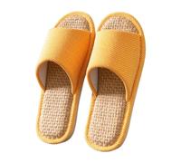 Zapatillas ligeras de verano para mujer, pantuflas de verano con plantilla acogedoras zapatillas de lino para interiores transpirables y cómodas zapatillas deslizadores para el hogar zapatillas de