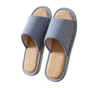 Zapatillas ligeras de verano para mujer, pantuflas de verano con plantilla acogedoras zapatillas de lino para interiores transpirables y cómodas zapatillas deslizadores para el hogar zapatillas de