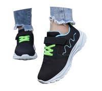 Zapatillas ligeras e informales para niñas con parte superior de punto para una vida diaria óptima. Diseño de malla transpirable y suelas flexibles para una diversión perfecta., azul, 35 EU