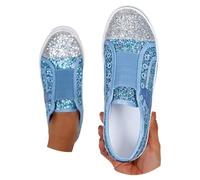 Zapatillas ligeras para mujer, de verano, para correr, de malla, ligeras, con cordones, para correr, al aire libre, transpirables, para caminar, estilo retro, azul claro, 38.5 EU