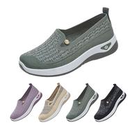 Zapatillas ligeras para mujer, zapatillas de deporte de verano, transpirables, ortopédicas, informales, cómodas, para correr, para exteriores, zapatillas deportivas para correr, entrenadores, verde