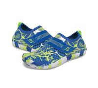 Zapatillas ligeras para niños, suela que no deja marcas, ligeras, transpirables, con cierre de , suela antideslizante, para uso diario al aire libre, escuela, zapatos de entrenamiento, Blue, 34 EU