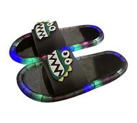 Zapatillas Lindas Punta Abierta con LED Light Up para Mujer,Slippers Motion-Activated Adulto,Zapatillas Platform Antideslizantes Luminosas con Memory Foam,LED Sandals