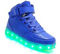Zapatillas Luminosas Deporte para Niños y Adultos, Zapatos Tenis con Luces para Niños y Niñas, Zapatos Intermitentes con Luz Led y Carga USB Xmas (38,C-Blue)