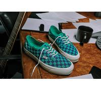 Vans - Zapatillas Premium Authentic Checkerboard, Hombre, Verde, Talla: 38