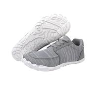Zapatillas minimalistas con puntera ancha para hombre, ligeras, transpirables, informales, para caminar, cómodas, sin caída, gris, 42 1/3 EU