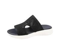 Zapatillas Mujer Casa Verano De Comodas Barefoot Pantuflas De Verano para Mujer, Informales, CóModas, con Tejido Mosca, con Una Palabra Hueca, Zapatillas Playa Casa Suaves (Black, 43)