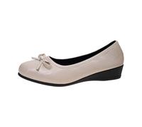 Zapatillas Mujer Casual Comodos, Zapatillas Deportivas Mujer Verano, Zapato Casuales Moda Sin Cordones con Punta Redonda Estilo Bailarina con Lazo Y TacóN Shoes Zapatos Elegantes Shoes For Women
