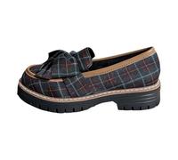 Zapatillas Mujer Casual Comodos, Zapatillas Deportivas Mujer Verano, Zapatos Mocasines con Lazo Y Detalles A Cuadros Calzado Informal CóModo con Plantilla Zapatos Elegantes Shoes For Women Shoes