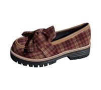 Zapatillas Mujer Casual Comodos, Zapatillas Deportivas Mujer Verano, Zapatos Mocasines con Lazo Y Detalles A Cuadros Calzado Informal CóModo con Plantilla Zapatos Elegantes Shoes For Women Shoes