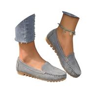 Zapatillas Mujer Casual Seguridad, Zapatos Mujer Elegantes Deportivas, Planos Casuales Punta Redonda Mocasines Sin Cordones con Hebilla Metal Calzado CóModo Caminar A Diario Zapatos Shoes Zapatillas