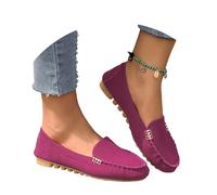 Zapatillas Mujer Casual Seguridad, Zapatos Mujer Elegantes Deportivas, Planos Casuales Punta Redonda Mocasines Sin Cordones con Hebilla Metal Calzado CóModo Caminar A Diario Zapatos Shoes Zapatillas