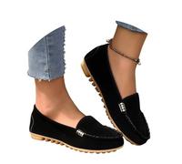 Zapatillas Mujer Casual Seguridad, Zapatos Mujer Elegantes Deportivas, Planos Casuales Punta Redonda Mocasines Sin Cordones con Hebilla Metal Calzado CóModo Caminar A Diario Zapatos Shoes Zapatillas
