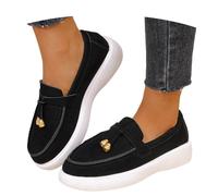 Zapatillas Mujer Casual Verano, Zapatos Mujer Elegantes Comodos, Casuales Uso Diario Gamuza Suave Sin Cordones VersáTiles Todas Las Estaciones DiseñO Plano Y CóModo Zapatos Shoes Zapatillas