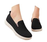 Zapatillas Mujer Casual - Zapatillas Blancas Mujer Casual - Zapatos Casuales Transpirables Sin Cordones Ligeros Y Cómodos Tipo Mocasín Plano para Uso Diario