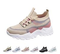 Zapatillas Mujer Deporte Verano Comodas Casual Moda Sneakers Slip on Antideslizante Entretiempo Zapatos Deportivos Malla Pretty Transpirables Calzado con Cordones Barefoot Clasico Para Fitness Running