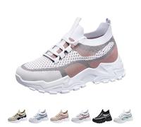 Zapatillas Mujer Deporte Verano Comodas Casual Moda Sneakers Slip on Antideslizante Entretiempo Zapatos Deportivos Malla Pretty Transpirables Calzado con Cordones Barefoot Clasico Para Fitness Running