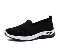 Zapatillas Mujer Deportivas Zapatos Sin Cordones Aire Calzados para Correr en Asfalto Diseno Moderno Calado con Suela Alta Informales Malla Ideales Primavera-Verano