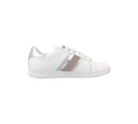 Geox Chica D Jaysen E Zapatillas, Blanco y Plateado, 40 EU