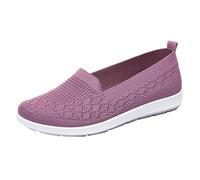 Zapatillas Mujer Gimnasio Zapatillas Mujer Ortopedicas Transpirable Casual Plano Suave Tela Verano Mocasin Ligero Comodo Caminar Mocasines Gimnasio Sneakers Verano