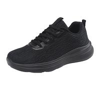 Zapatillas Mujer Guess - Zapatillas De Deporte para Mujer Nuevo Patrón De Moda Color Sólido Estilo De Pareja Cómodas De Fondo con Cordones Informales (Black 41)