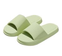 Zapatillas Mujer Hombre Chanclas Piscina Playa Verano Cómodas Pantuflas Casa Ducha Baño Antideslizantes Slippers Unisex Slippers Transpirables Chancletas Interior Exterior (02-Light Green, 40)
