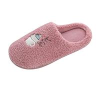Zapatillas Mujer Memorial De Forma - Zapatos Hogar Mujer Invierno Zapatillas Con Dibujos Animados Slippers Color Puro Zapatilla Caliente Interior Zapatos Plataforma Zapatillas, rosa brillante, 40 EU