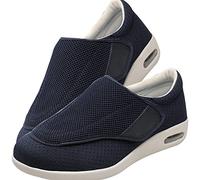 Zapatillas Mujer Ortopedica Zapatilla Ancho Especial Mujer Zapatos Ortopedicos Mujer Ancho Especial Zapatos sin Cordones con cojín de Aire Informales de Punto,Azul,45 EU