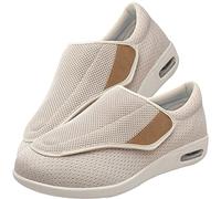 Zapatillas Mujer Ortopedica Zapatilla Ancho Especial Mujer Zapatos Ortopedicos Mujer Ancho Especial Zapatos sin Cordones con cojín de Aire Informales de Punto,Beige,40 EU