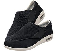 Zapatillas Mujer Ortopedica Zapatilla Ancho Especial Mujer Zapatos Ortopedicos Mujer Ancho Especial Zapatos sin Cordones con cojín de Aire Informales de Punto,Blacka,42 EU