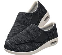 Zapatillas Mujer Ortopedica Zapatilla Ancho Especial Mujer Zapatos Ortopedicos Mujer Ancho Especial Zapatos sin Cordones con cojín de Aire Informales de Punto,Blackgrey,37 EU