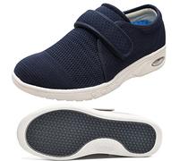 Zapatillas Mujer Ortopedica Zapatillas Mujer Ancho Especial Diabéticos y Posoperatorio Muy comodas y Anchas Sandalias para Pies Hinchados con Edema para Ancianos,Azul,40 EU