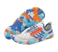 Zapatillas Mujer, Ortopédicos Trekking Elegantes Zapatos Deporte Caminar Bambas Zapatillas Mujer, Horma Ancha Blancas Anchas Sneakers Fitness Trainers Azul 37