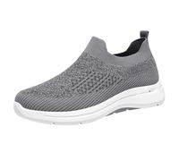 Zapatillas Mujer sin Cordones Ligeras Zapatos de Caminar Ligeros Women's Mesh Casual Shoes Spring Summer and Autumn Fly Woven Breathable Casual Shoes Lightweight Mesh Walking Fitness Zapatos