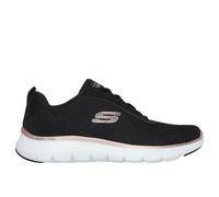 Skechers Flex Appeal 5.0, Zapatillas de Deporte Mujer, Malla Negra con Ribete de Oro Rosa, 36 EU