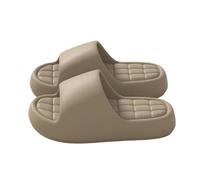 Zapatillas Mujer Suela gruesa - Zapatillas Cómodas para Mujer Flexible Pantuflas de Ducha Antideslizantes Pantuflas Ligera Minimalista Zapatos Suela Suave Zapatos Interior Chic, café, 36 EU