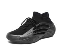 Zapatillas Mujer Zapatos Deportivos Tipo calcetín para Mujer con Gruesa diseño Europeo y Americano Calzado Transpirable para Running y Entrenamiento (Black, 38)