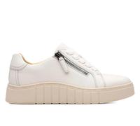 Clarks Mykah Joy - Tenis para Mujer, Color Blanco Roto Lea, Talla 5.5, Blanco Roto Lea, 39 EU