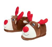 Zapatillas navideñas júnior - Marrón claro#32/33. Talla